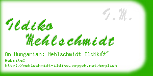 ildiko mehlschmidt business card